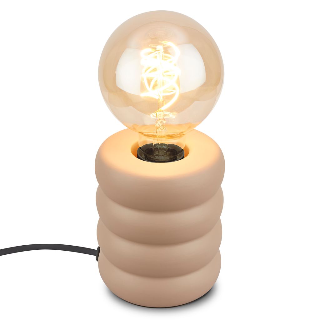 Foam Tischlampe - mit Schalter, Keramik, E27 Fassung, Macchiato