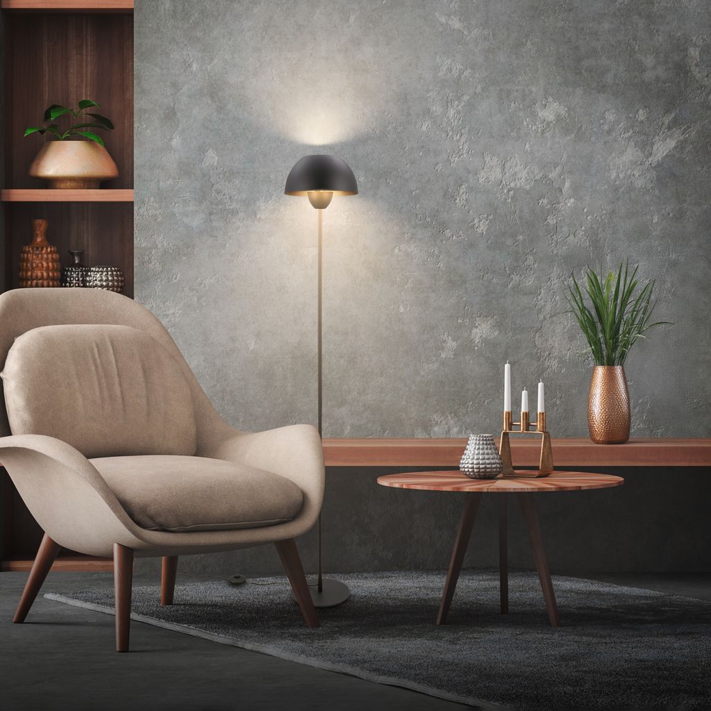 Gryde Floor Lamp - Switch, E27 socket, max. 10W, Black