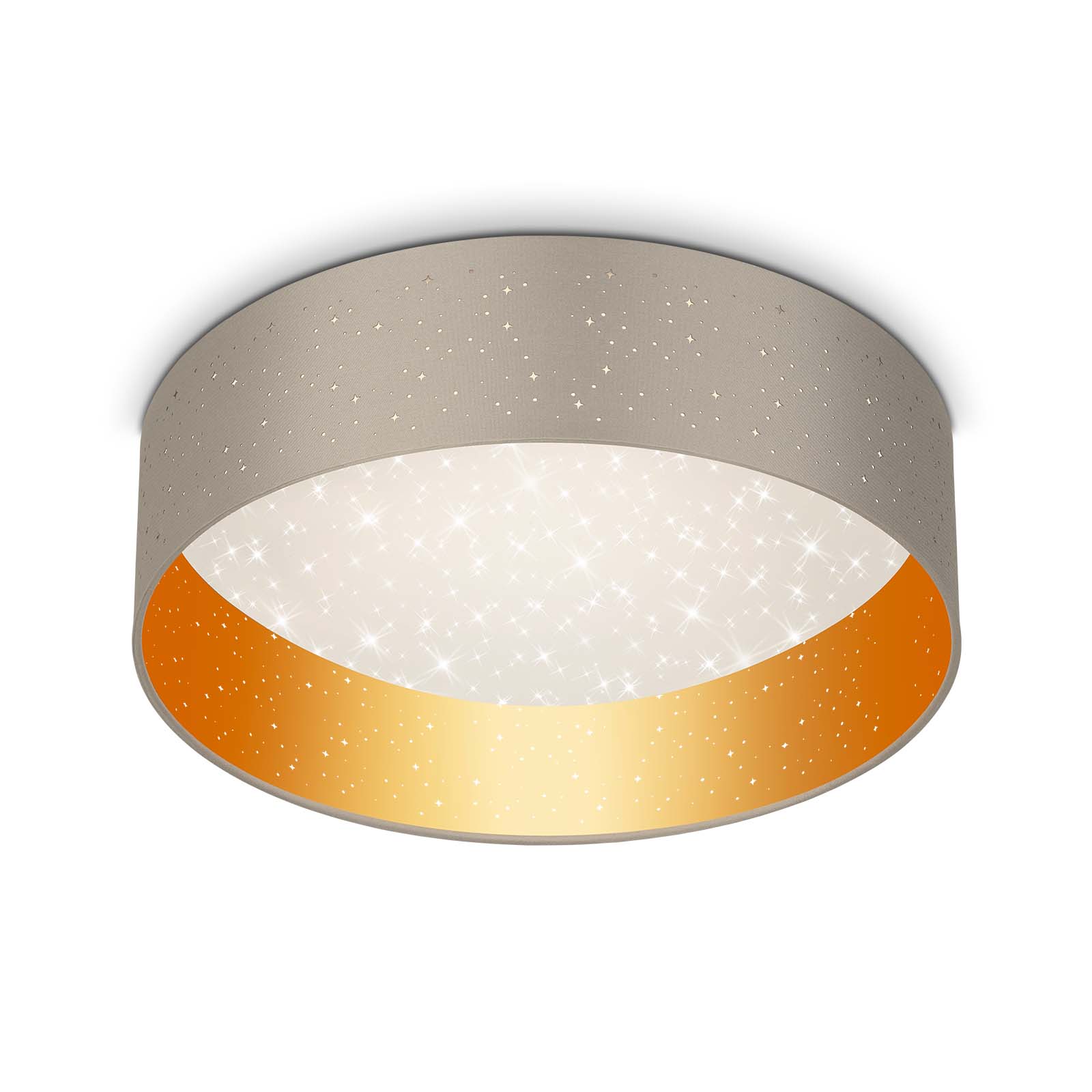 Sternen sky ceiling lamp, Ø 40 cm, 18 W, 2200 lm, taupe gold