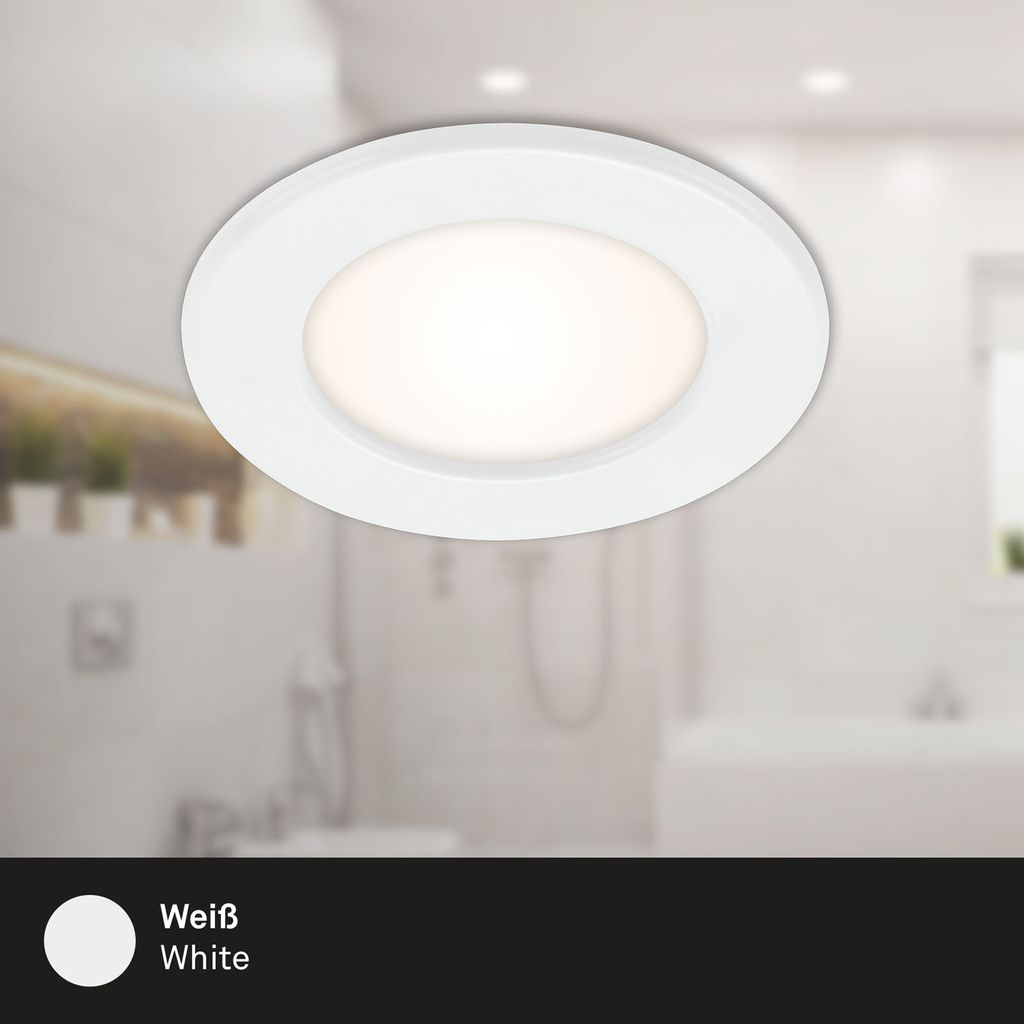 LED Einbauleuchte, Ø 11,5 cm, LED-Modul, 6W, 600 lm, weiß