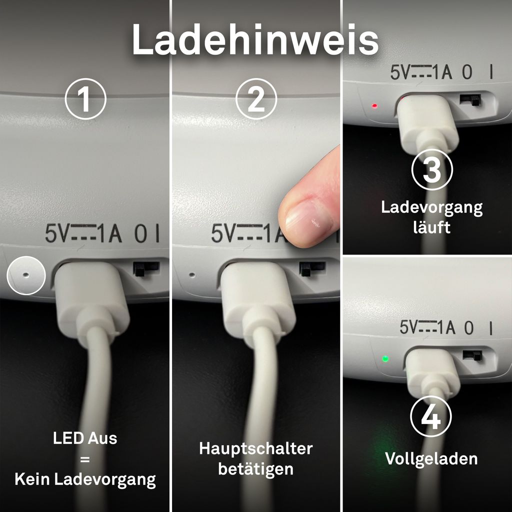 Lustro Tischleuchte - 0,45W, 40lm, Akku, LED, RGB, Warmweiß, Weiß