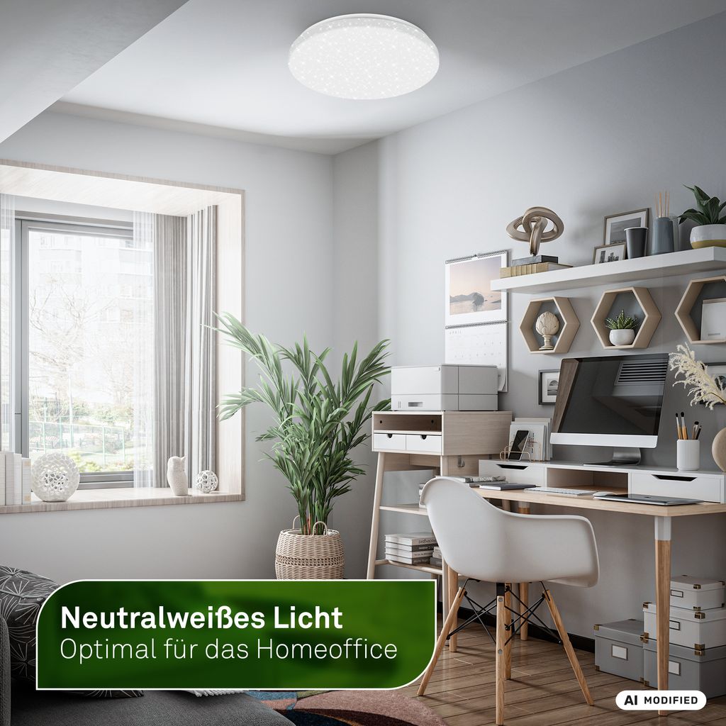 Verb A Deckenlampe Ø38 cm - mit EEK A Lichtquelle*, Dimmbar, Fernbedienung, CCT, Weiß