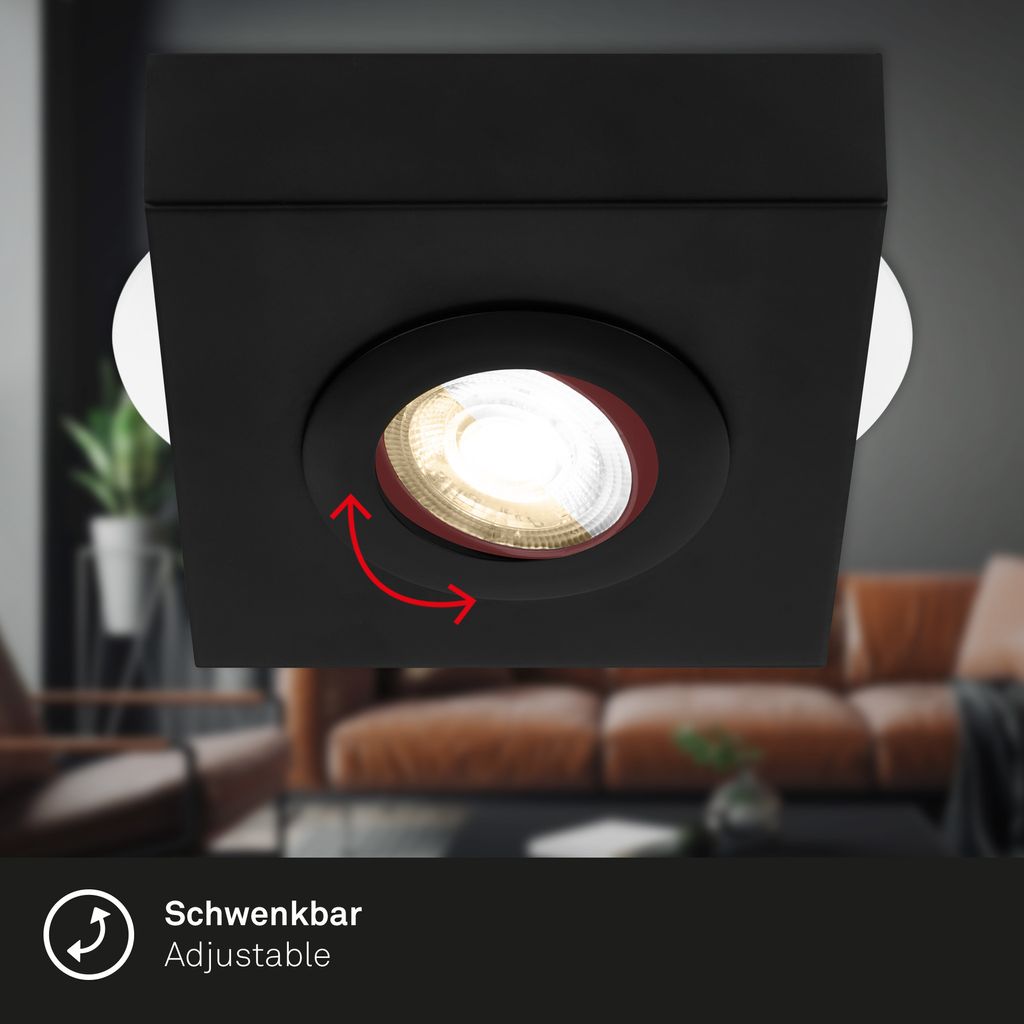 CTS Deckenleuchte, 12 cm, 4W, 460lm, schwarz