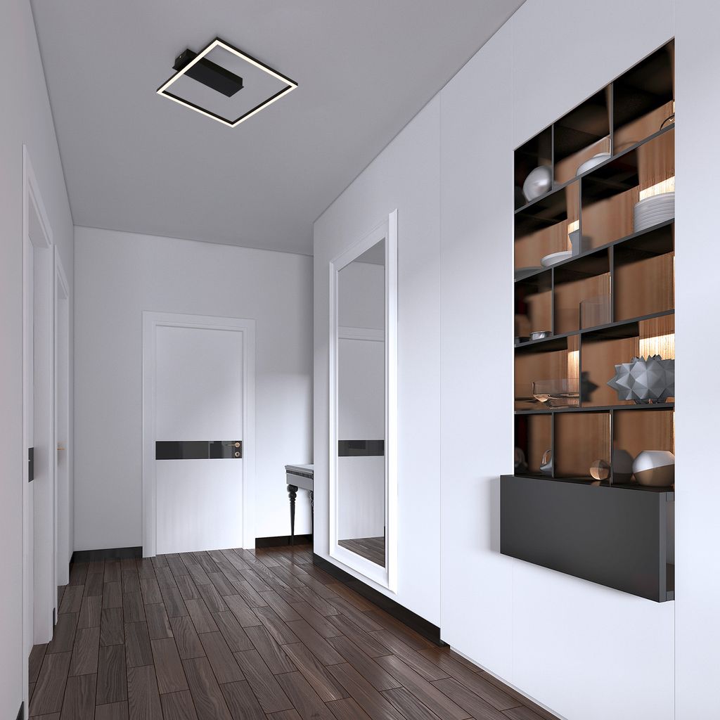 LED Deckenleuchte, 32 cm, 14W, 400lm, schwarz