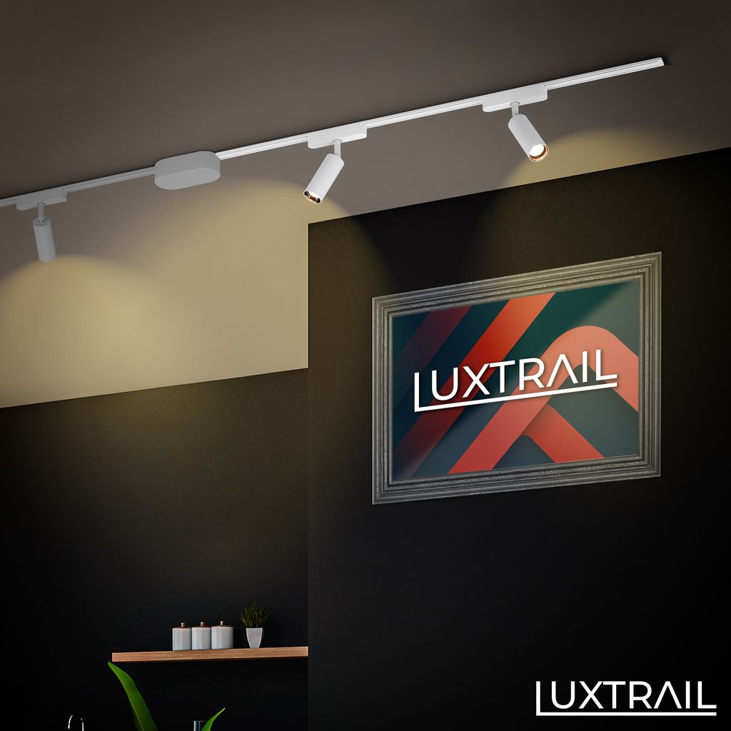 Briloner Luxtrail Schienensystem, Erweiterungsset, 2x LED Spots, Weiß