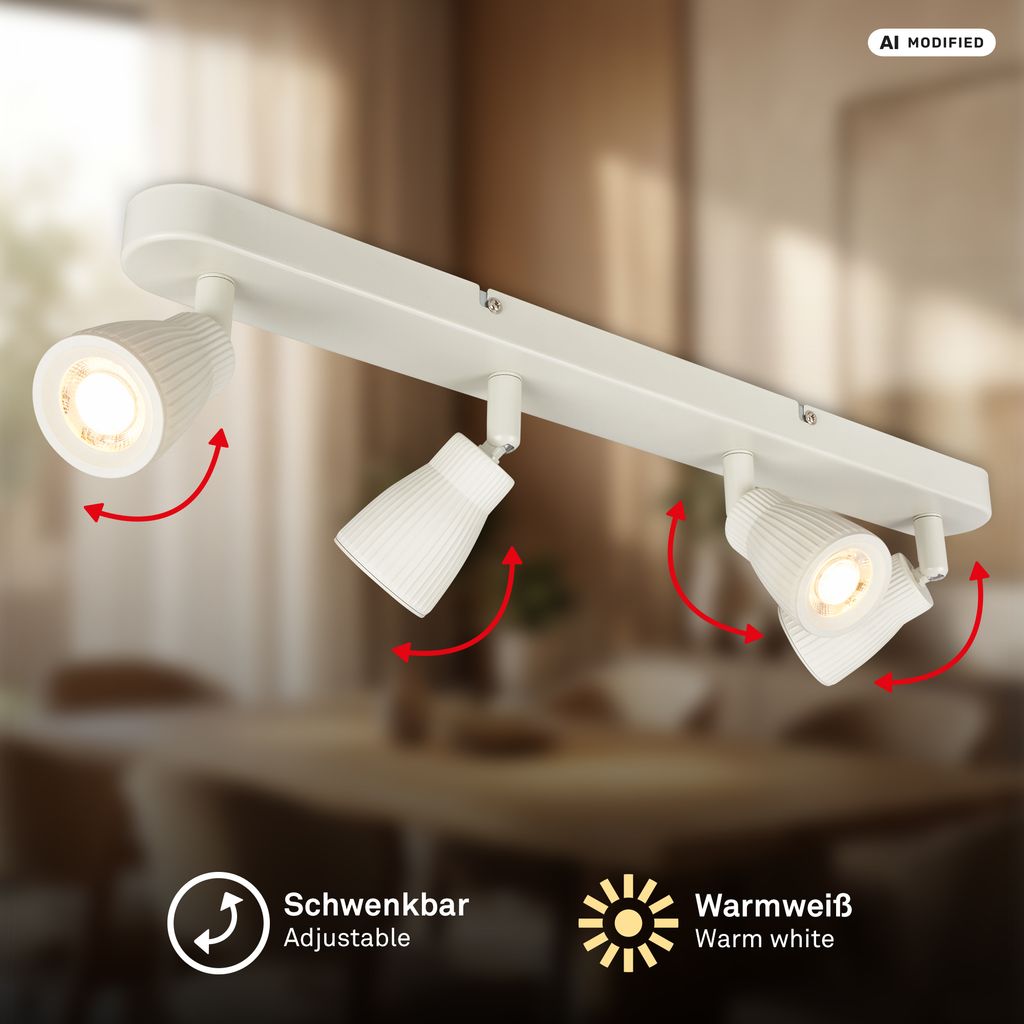 Riff Ceiling Spotlight 20 cm - 14W, 1600lm, LED, Adjustable, Off-White