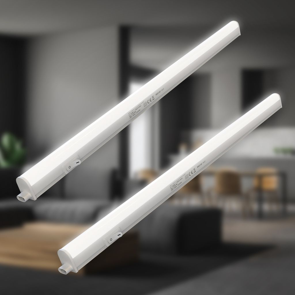 2 x LED Unterbauleuchte Unterbaulampe 58.5cm Küche Lichtleiste 8W 800lm Weiß 10