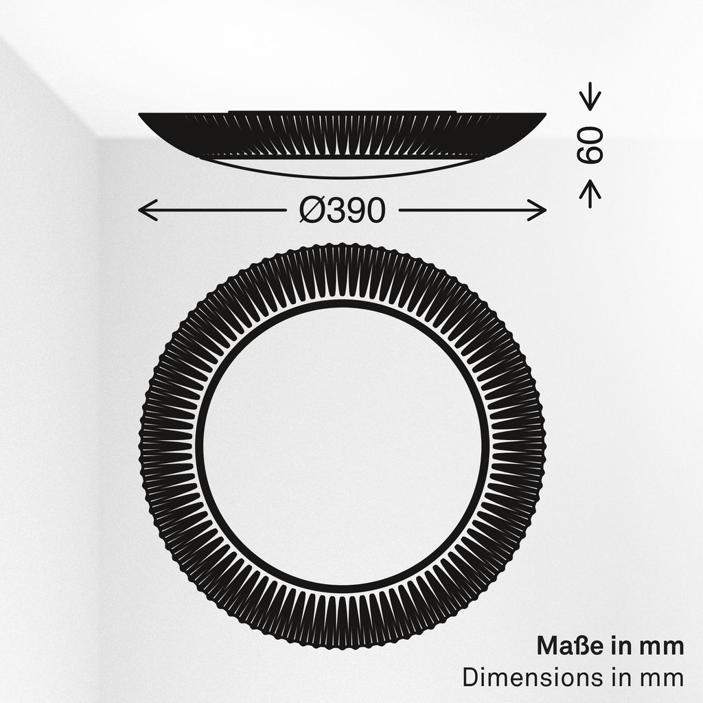 Solea Deckenlampe Ø39 cm - 17,5W, 2000lm, LED, Warmweiß, Anthrazit
