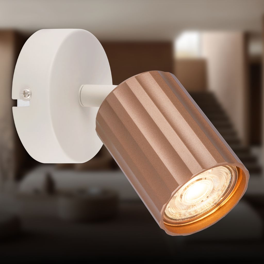 Adjustable GU10 Spot Light Coffee – Metal Housing, Wall/Ceiling Mount