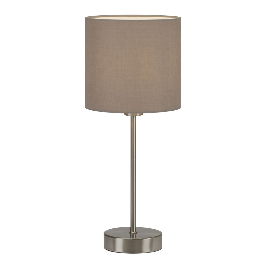 Tischleuchte BRILONER LEUCHTEN FABRIC. 25 W. IP20. taupe. Metall-Stoff. exkl. 1x E14. Ø 16 xcm 2