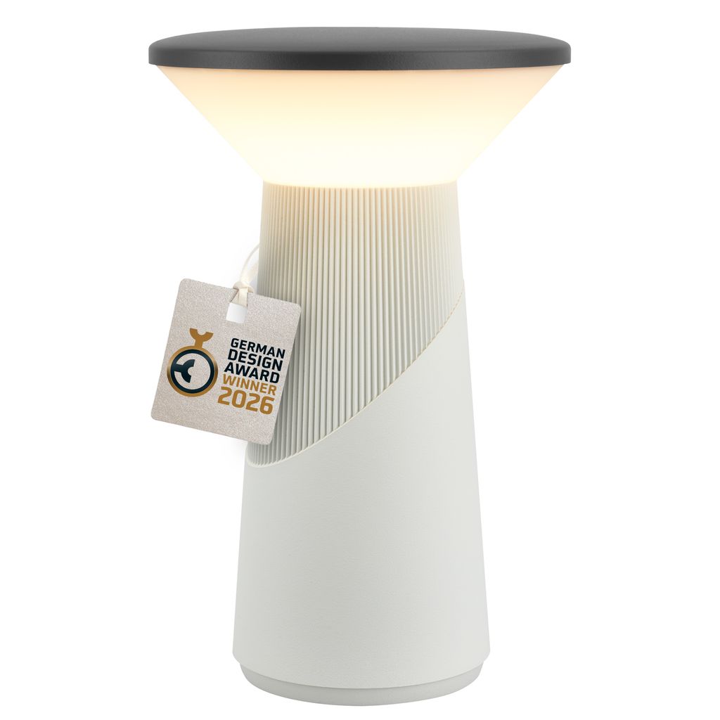 Pilia Table Lamp - 2.6W, 200lm, LED, Cordless, Dimmable, Touch, Light Grey