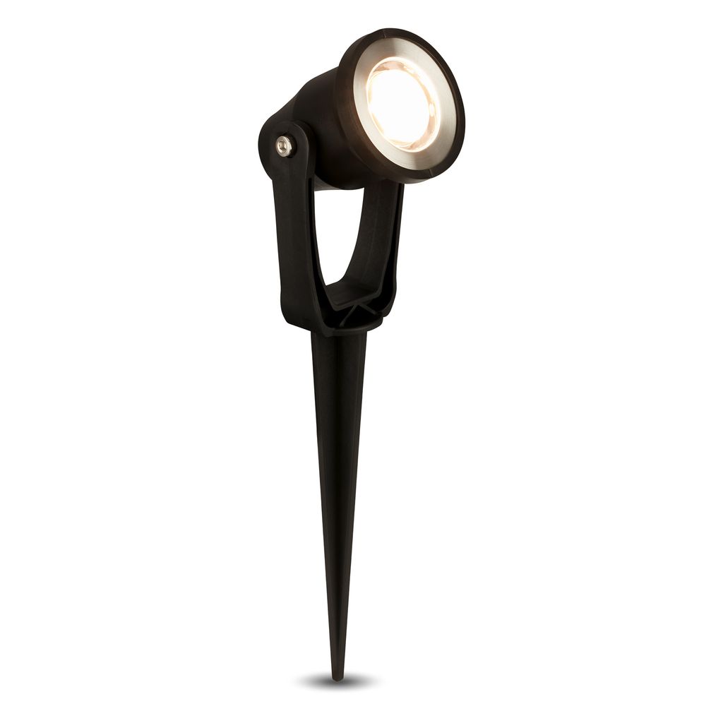 Connect to Shine Extension Lillis Garden Spotlight - 1W, 100lm, LED, Ground Spike, Warm White, Black