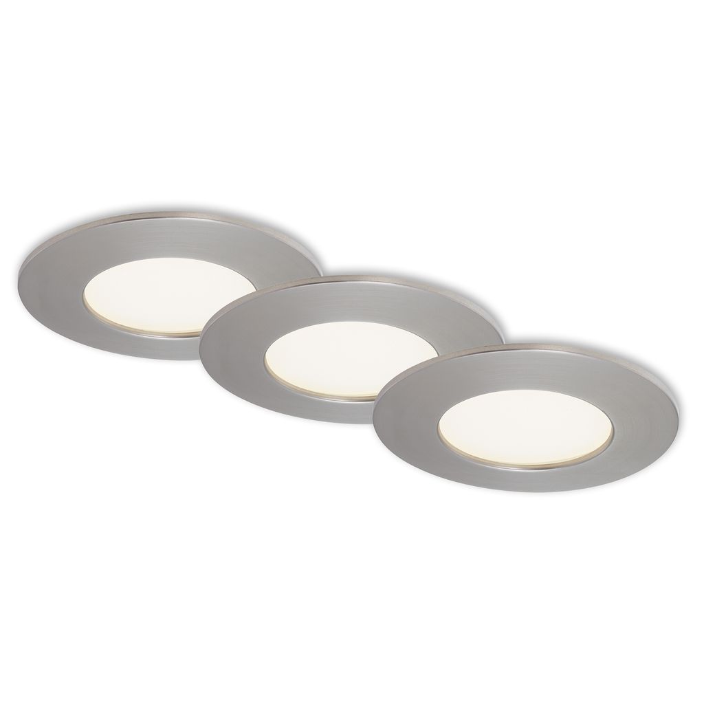 LED Inbouwarmatuur Ø 8,5 cm 3x4,8W 600lm mat-nikkel