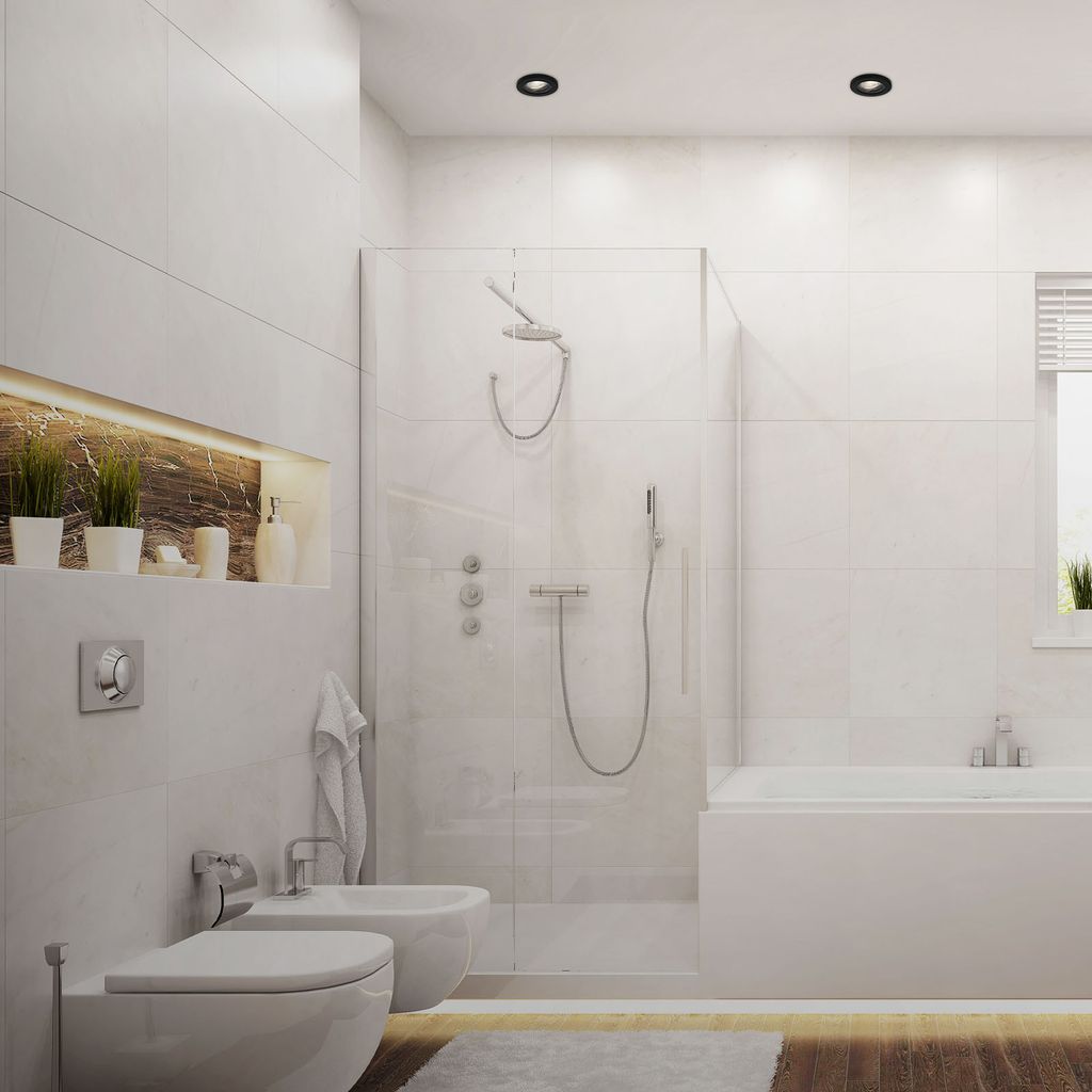 LED Einbauleuchten 3er Set GU10 IP65 5 W matt-schwarz Metall-Kunststoff Briloner 7