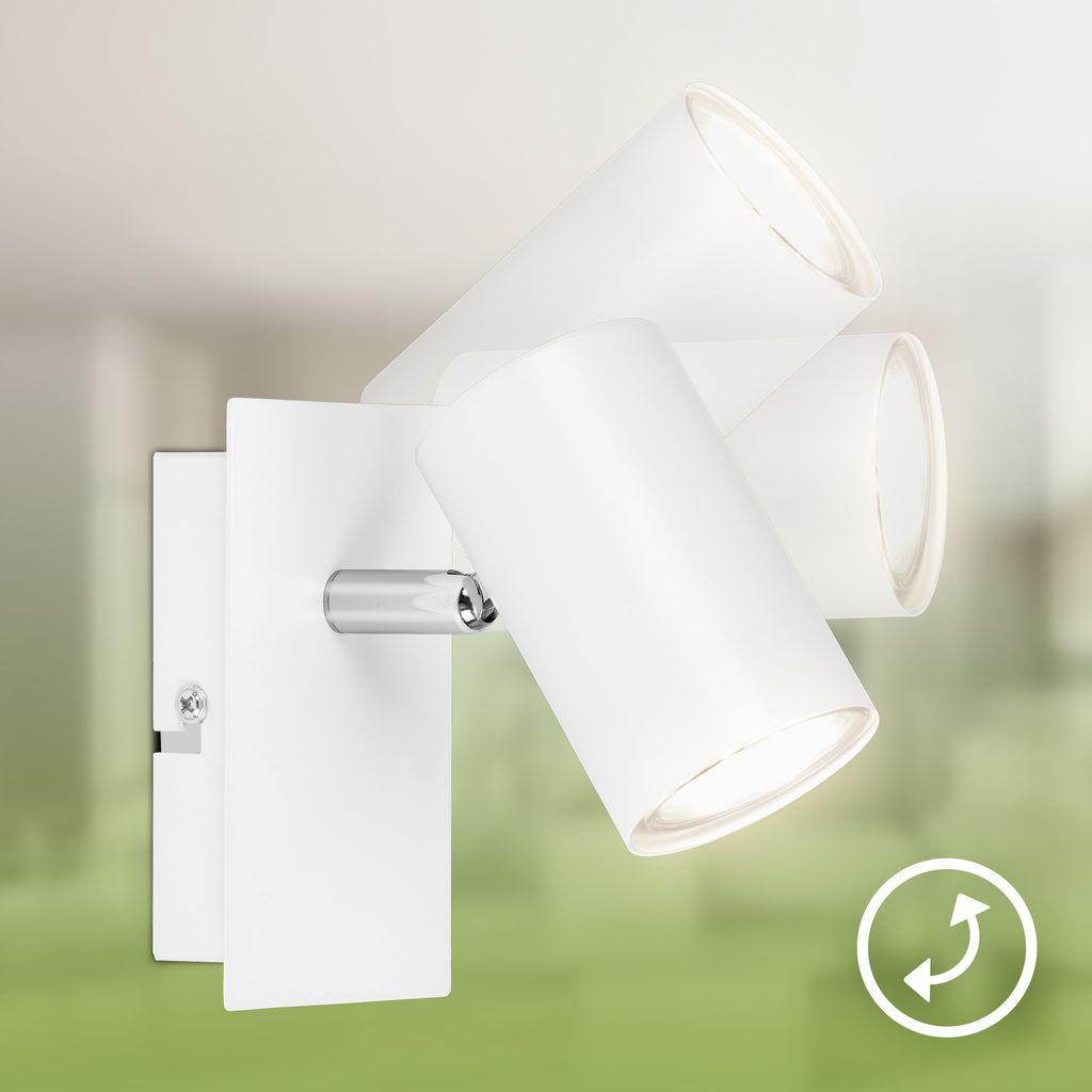 Briloner Isil A LED Wandleuchte innen, mit EEK A Lichtquelle*, Schwenkbar, Weiß