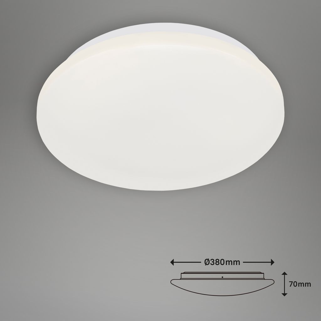 LED Deckenleuchte Deckenlampe 24W 3.000 K Weiß Ø38cm Kunststoff Briloner 21
