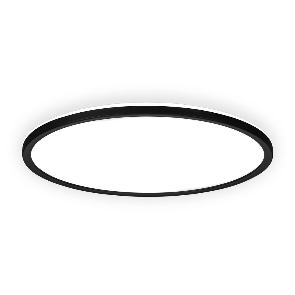 LED Panel Ø29 cm - 18W, 2400lm, Slim, Backlight, IP44, Neutral White, Black