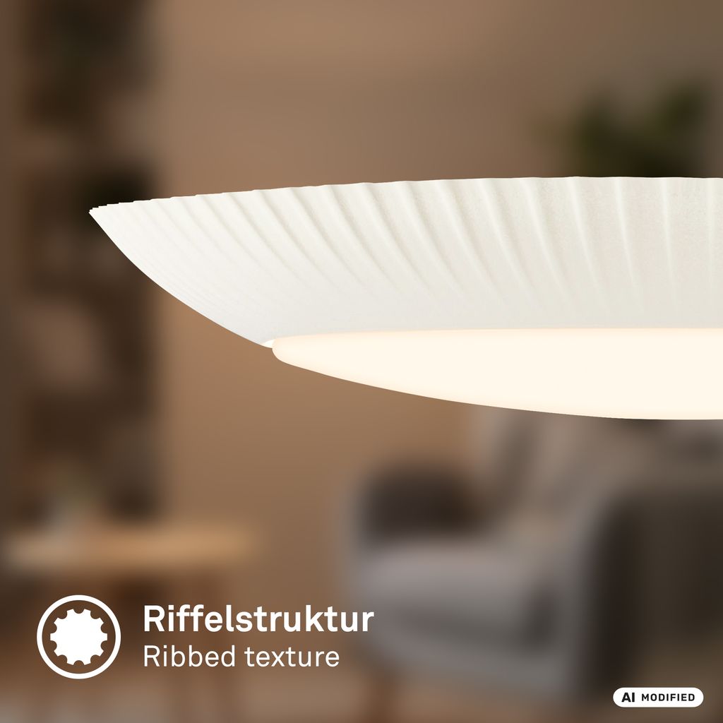 Solea Deckenlampe Ø39 cm - 17,5W, 2000lm, LED, Warmweiß, Altweiß