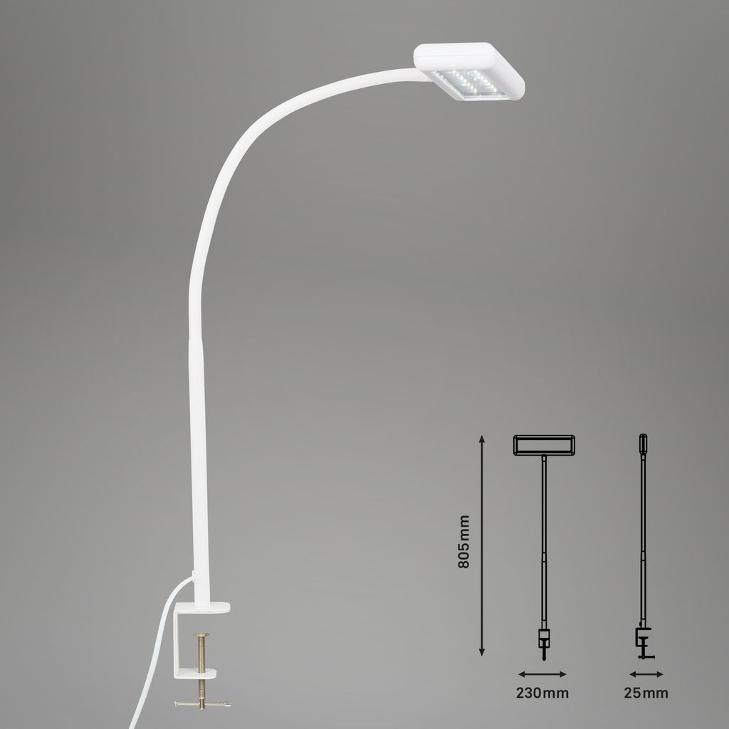 LED Klemmleuchte 80,5 cm 7,5W 800lm weiß