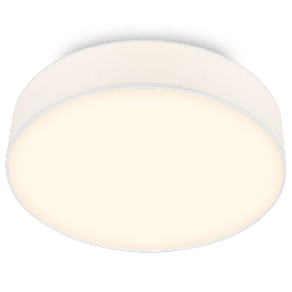 Duck Deckenlampe Ø38 cm - 24W, 2600lm, LED, Warmweiß, Stoffschirm, Weiß