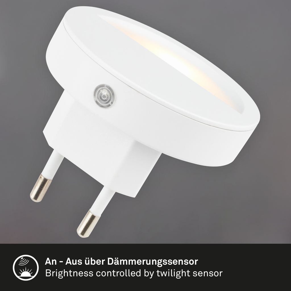 Luce spina sensore a LED, 6,5 cm, 30lm, bianco