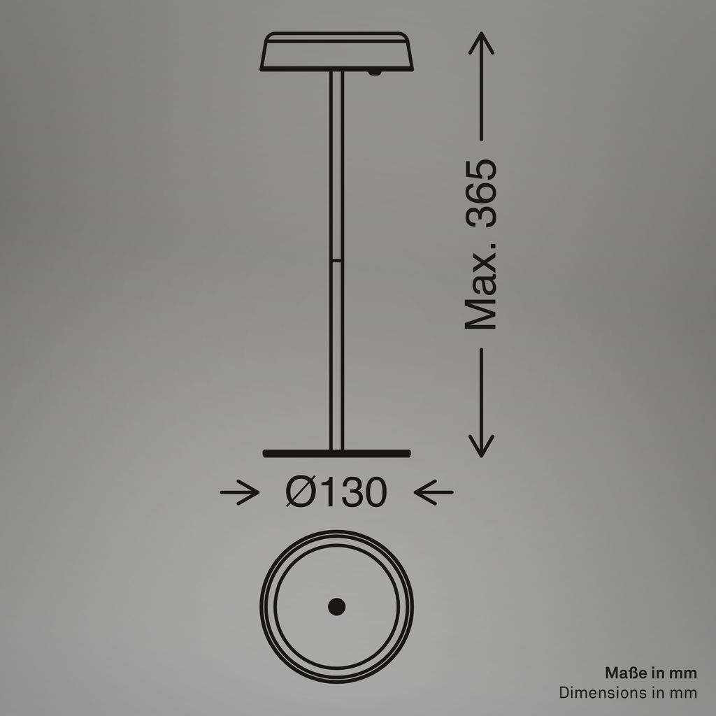 Pala Tischlampe - 2W, 200lm, Kabellos, LED, Touch, Dimmbar, Altweiß
