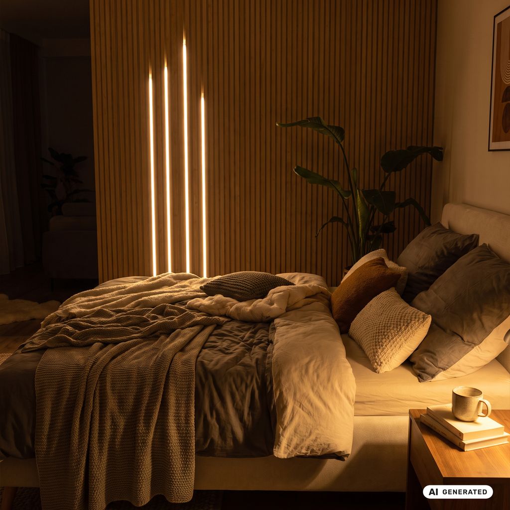 Extension Set COB LED Strip for Wall Panels 260cm, Warm White, Self-adhesive