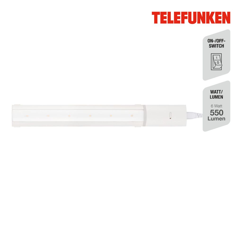 TELEFUNKEN LED Unterbauleuchte 44 cm 6,7W 570lm weiß