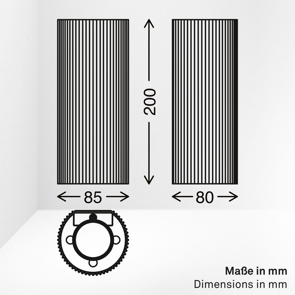 Ida Wandleuchte - Up/Downlight, GU10 Fassung, max. 9W, Beige