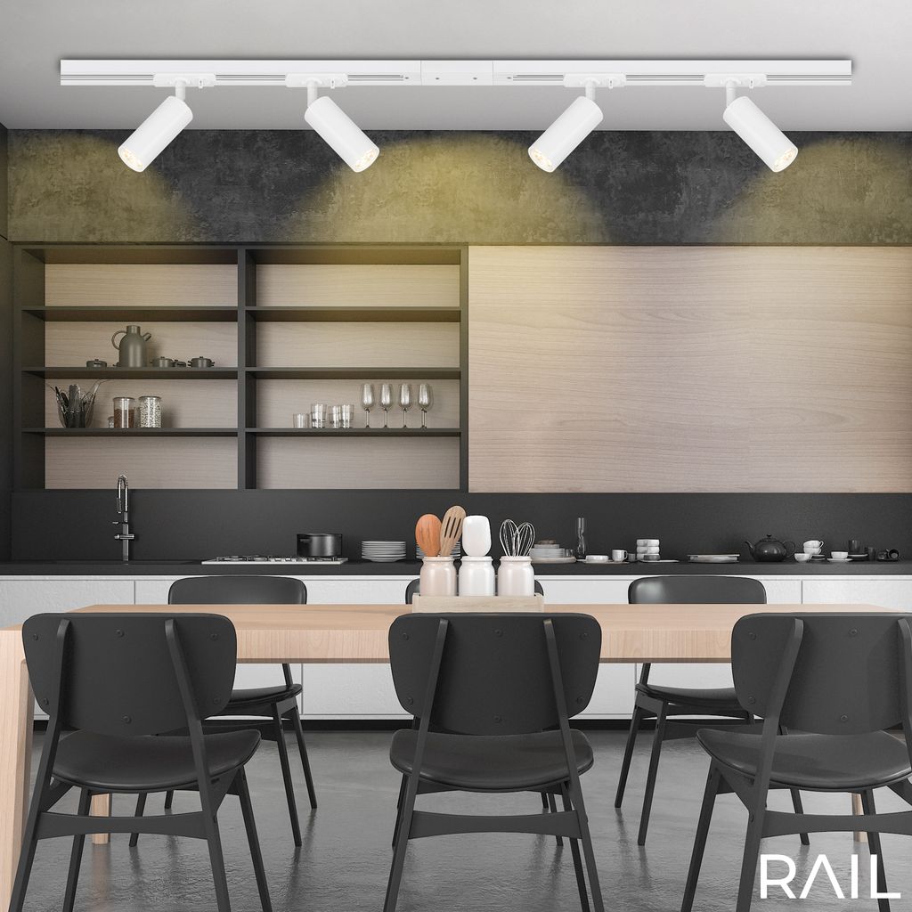 Briloner Rail Schienensystem, Komplettset, 4x LED Spots, Weiß