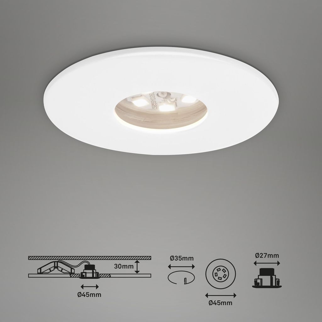 LED Inbouwarmatuur Ø 4,5 cm 1,8W 150lm wit