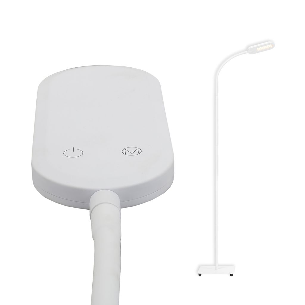 BRILONER OFFICE STEP LED Stehlampe. Touchfunktion. CCT Farbtemperatursteuerung. Dimmbar. Schwenkbar. weiß. 21 x 21 x 128 cm 6