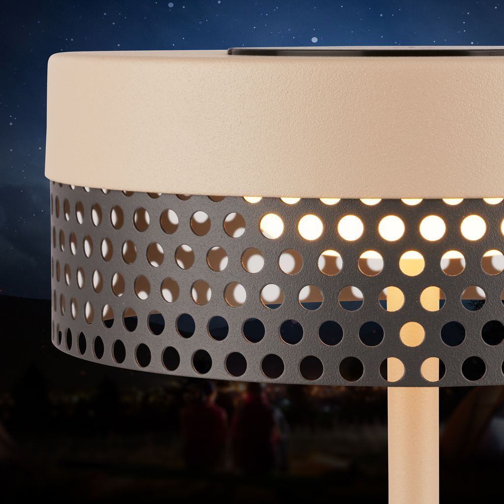 Briloner Booha LED Tischlampe kabellos IP44. Dimmbar. Touch. Akku. Spritzwasserschutz. Beige-Anthrazit. Ø16 x 35 cm 2