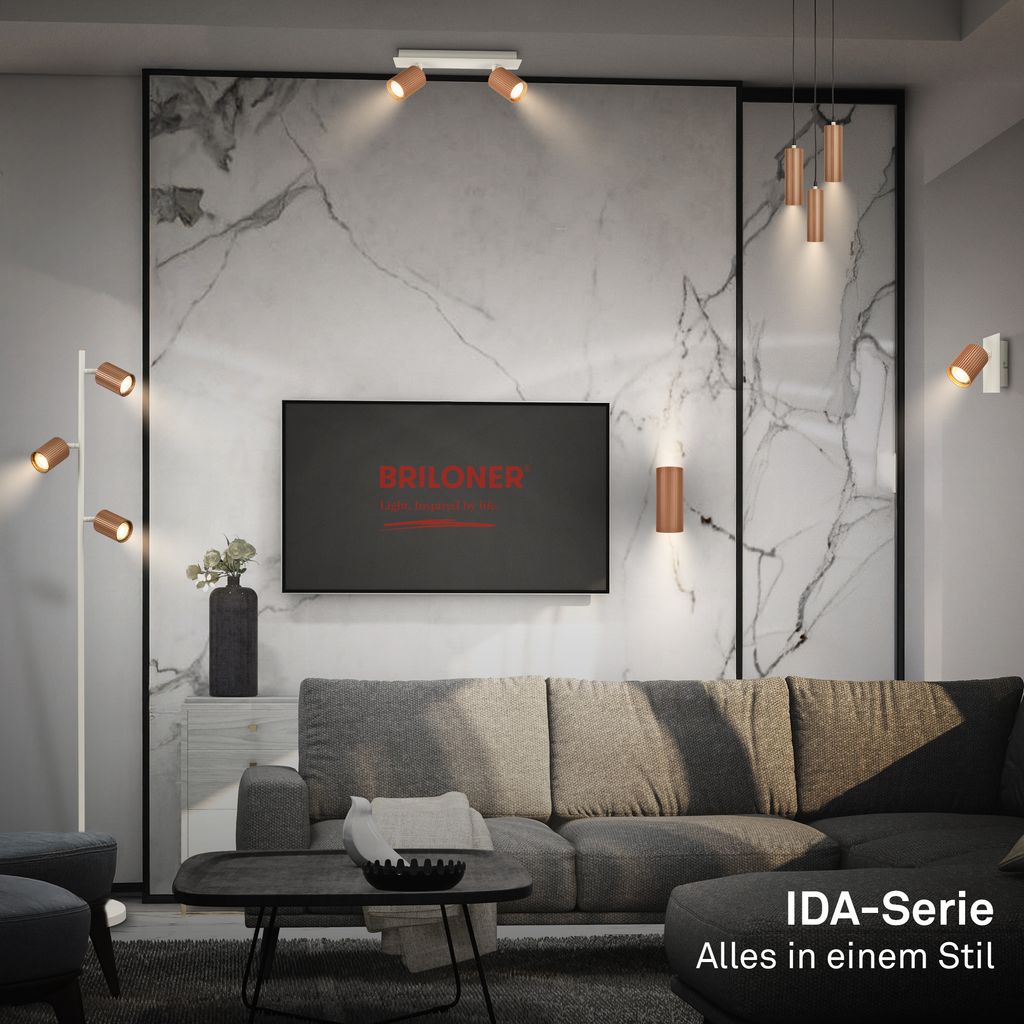 Ida Deckenstrahler 32 cm - GU10 Fassung, max. 9W, Schwenkbar, Coffee-Warm grey