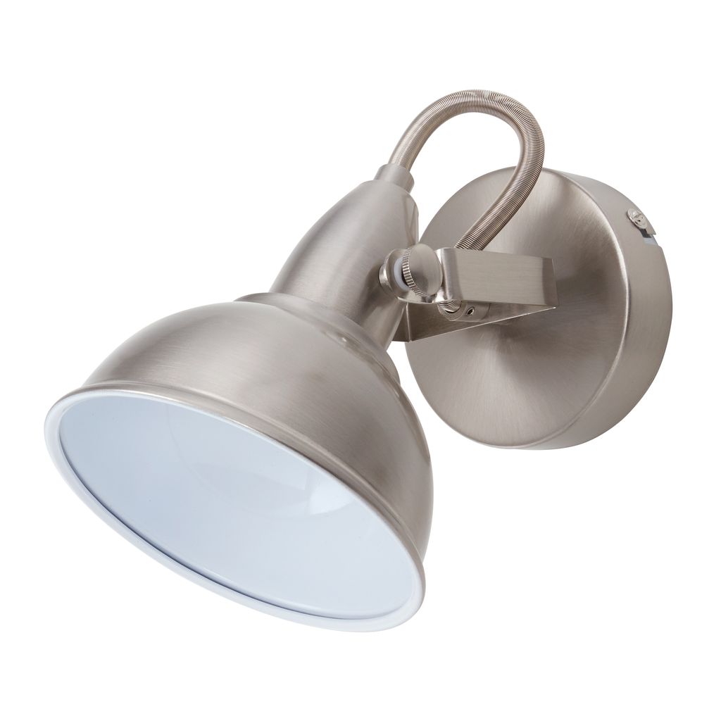 Wandstrahler Retrodreh-& schwenkbarem Spot 1xE14 40W Metall Satin-Weiß Briloner 0