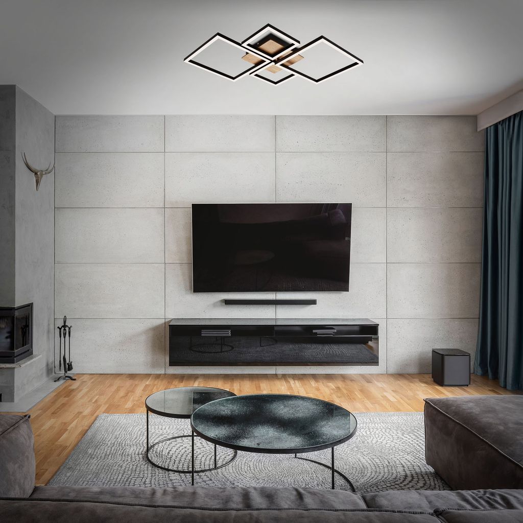 LED Deckenleuchte Dimmbar schwenkbar 44 W schwarz Metall-Kunststoff Briloner 5