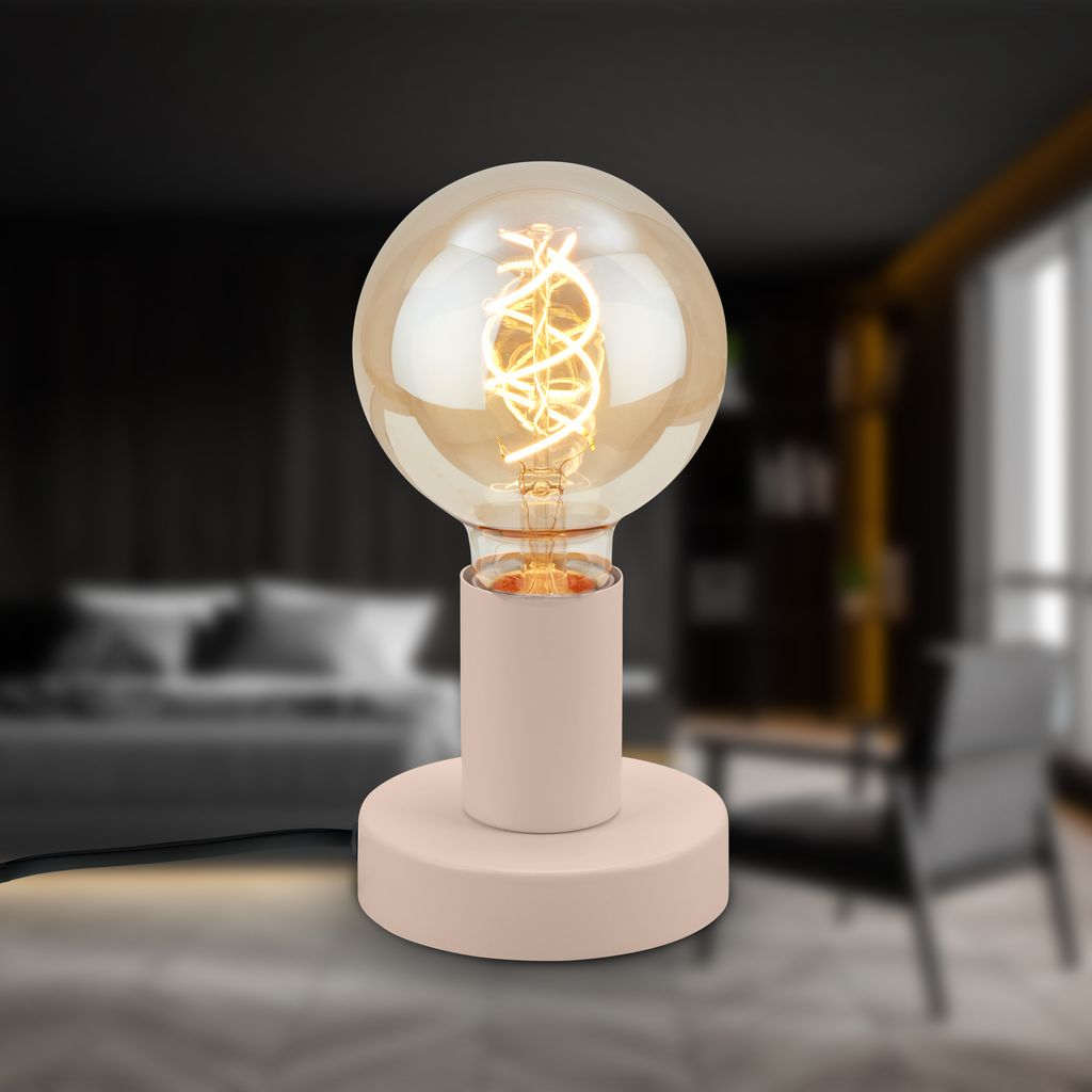 Tischlampe Tischleuchte Wohnzimmer Schlafzimmer Kabelschalter Flur Retro 6