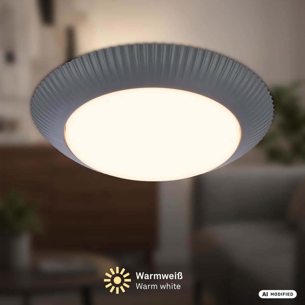 Solea Deckenlampe Ø39 cm - 17,5W, 2000lm, LED, Warmweiß, Anthrazit
