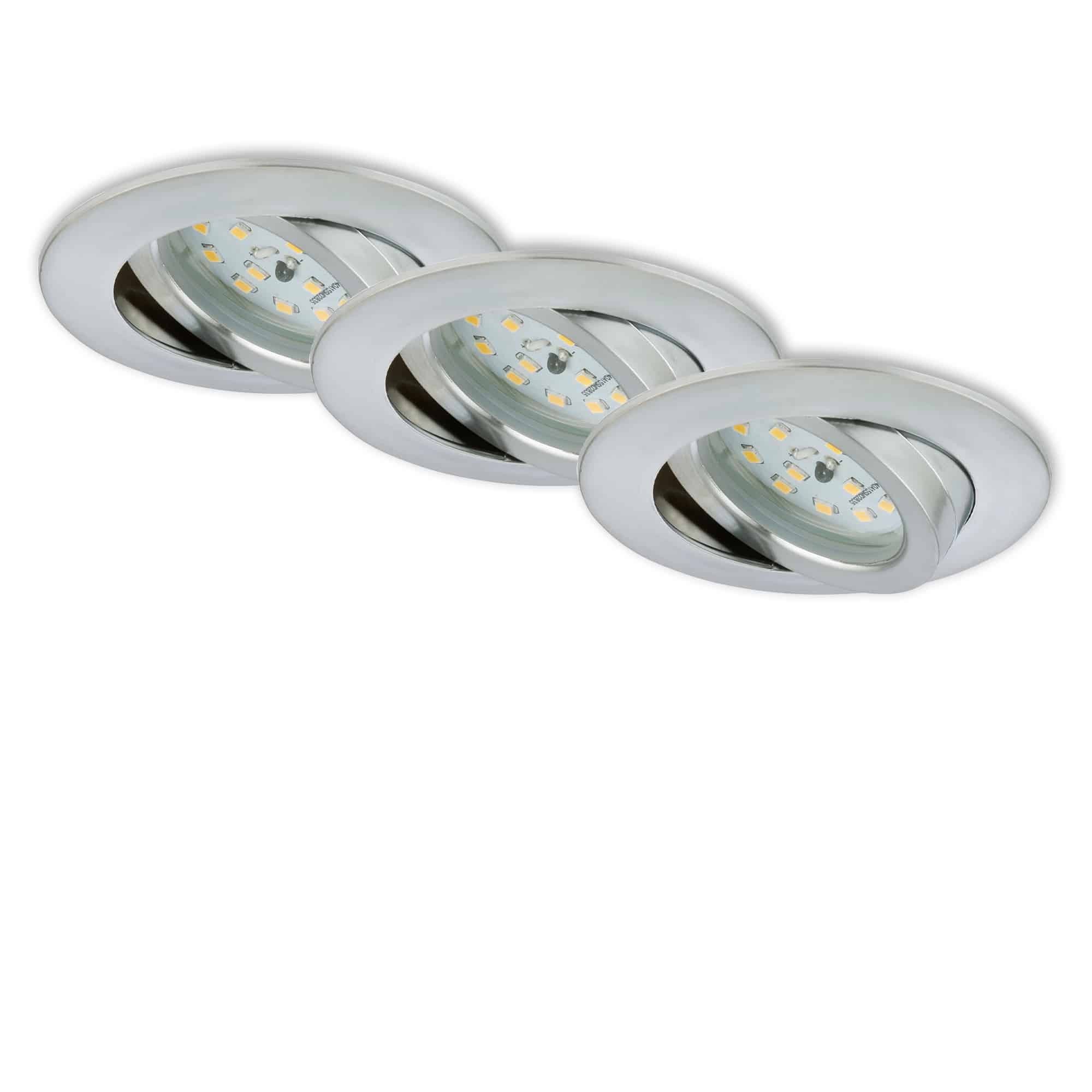 LED Recessed luminaire Ø 8,2 cm 3x6,5W 570lm aluminium