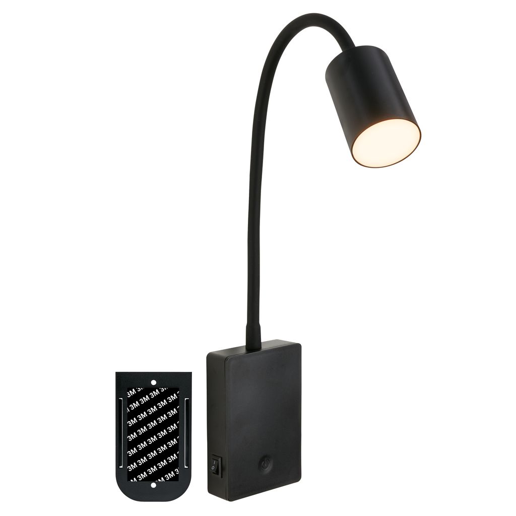 Smooth Leselampe - 2W, 150lm, Akku, LED, Dimmbar, Schwarz