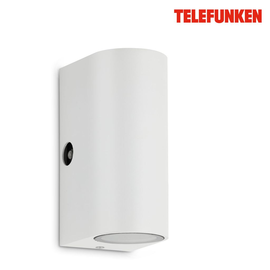 LED Außenleuchte Dämmerungssensor GU10 IP44 5 W weiß Metall Telefunken 3