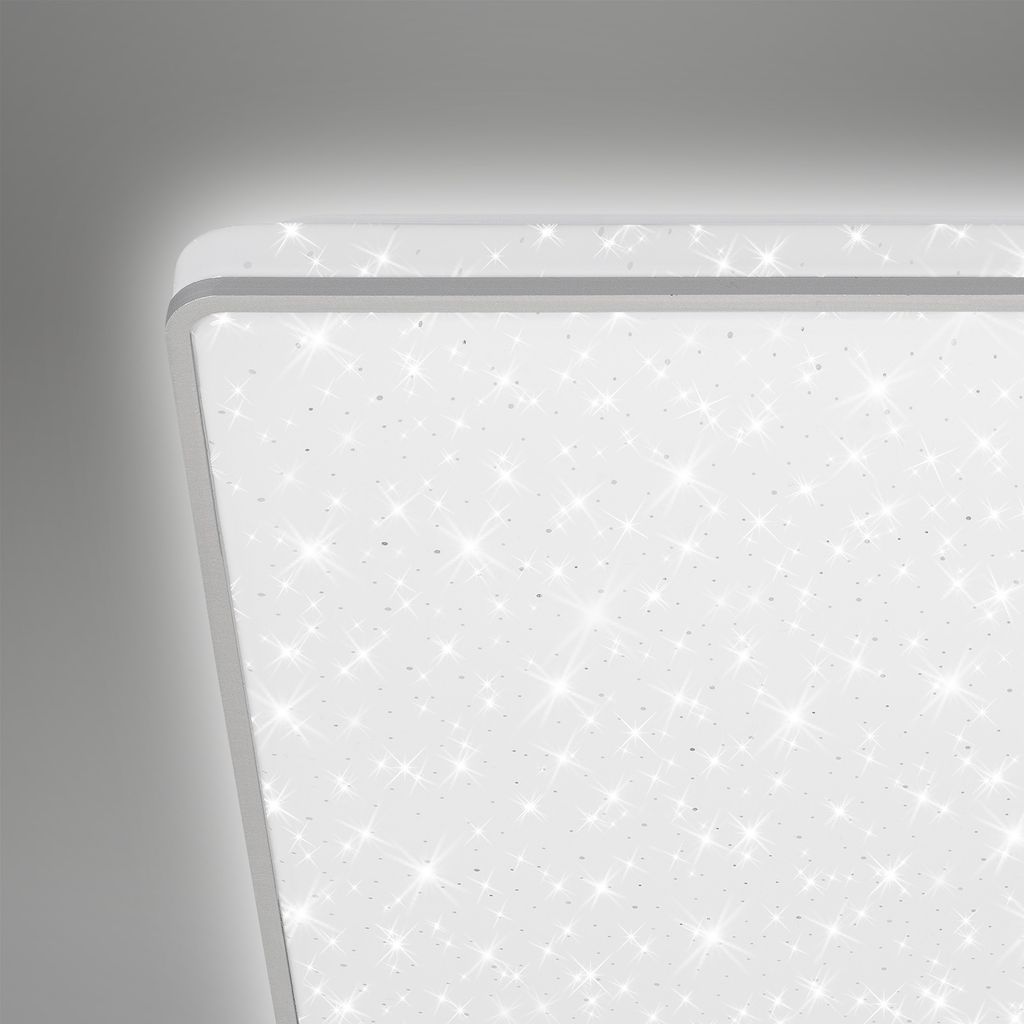 LED-Deckenleuchte, 27 cm, LED-Platine, 15 W, 1800 lm, chrom-matt