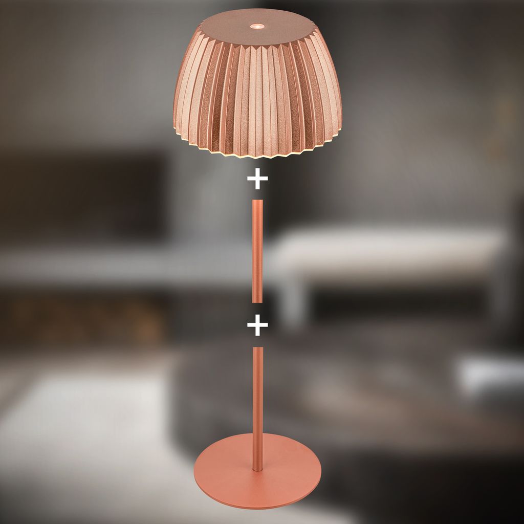 LED Tischlampe Akku LED Tischleuchte Dimmbar Kabellos Touch Aussen/Innen 4