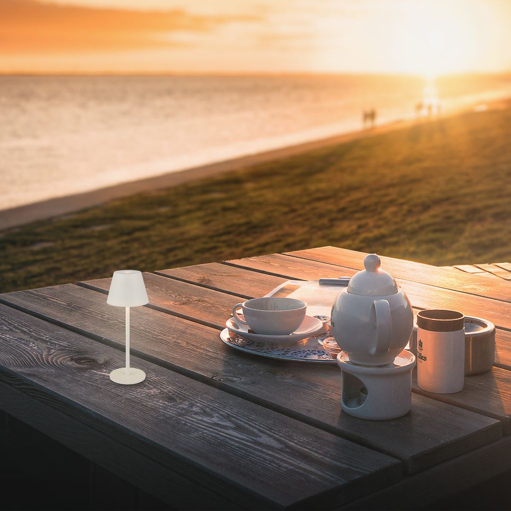 Kiki Nano Tischlampe - 1,5W, 130lm, Akku, LED, Dimmbar, Warmweiß, Altweiß