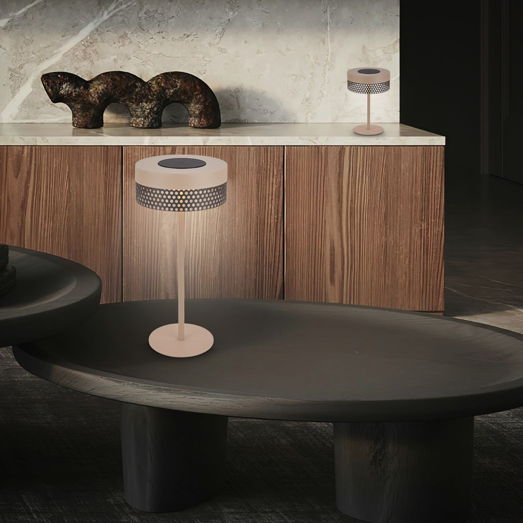 Briloner Booha LED Tischlampe kabellos IP44. Dimmbar. Touch. Akku. Spritzwasserschutz. Beige-Anthrazit. Ø16 x 35 cm 8