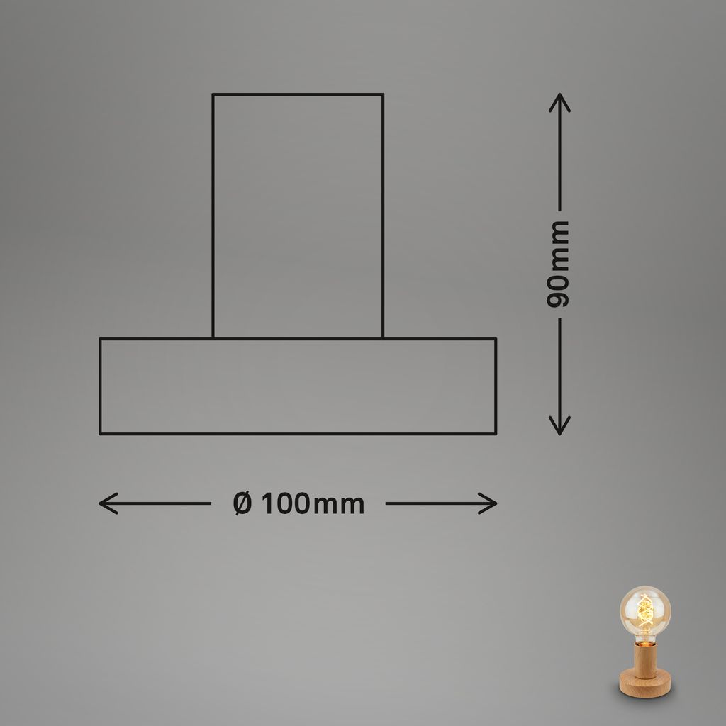 Tischlampe Tischleuchte Wohnzimmer Schlafzimmer Retro Vintage Kabelschalter 7