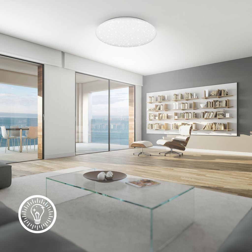 LED Deckenlampe Deckenleuchte Dimmbar Fernbedienung CCT Wohnzimmer Ultra hell 7