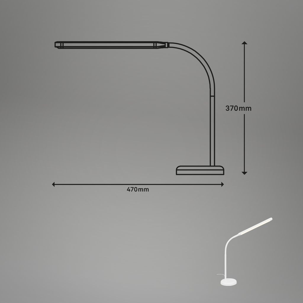 LED Tischleuchte, 37 cm, Memory, 6W, 600lm weiß