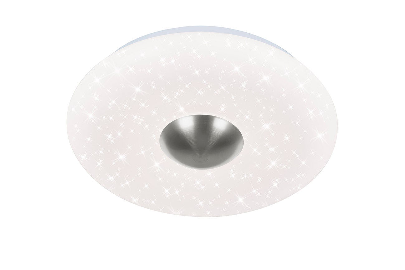 LED Deckenleuchte, Ø 29 cm, 12 W, Matt-Nickel-Weiß