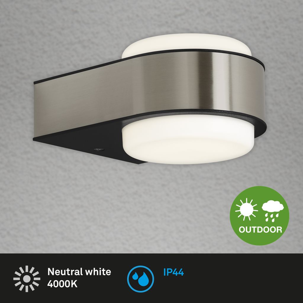 LED Außenleuchte 14,4 cm 6,5W 650lm edelstahl